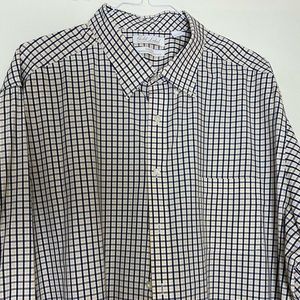 New Gold Label Roundtree & Yorke men’s 3XLT button down. Black & yellow checked